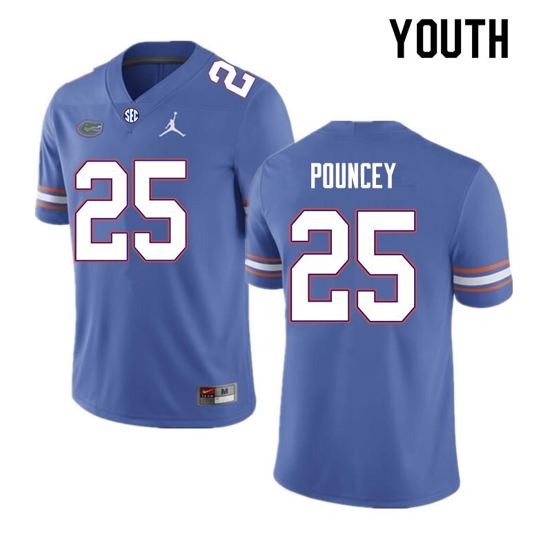 NCAA Florida Gators Ethan Pouncey Youth #25 Nike Royal Stitched Authentic College Football Jersey YFA5564WC